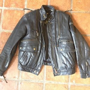 Leather Jacket Hein Gericke Motorcycle Size 36